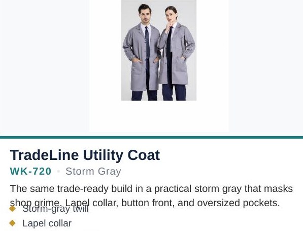 TradeLine Utility Coat — Storm Gray